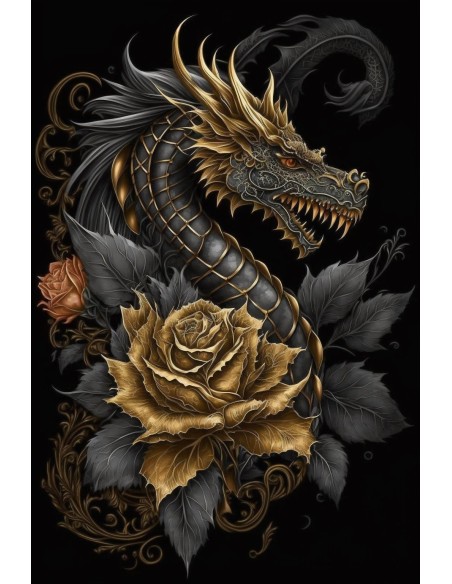 Plaque décorative relief Dragon