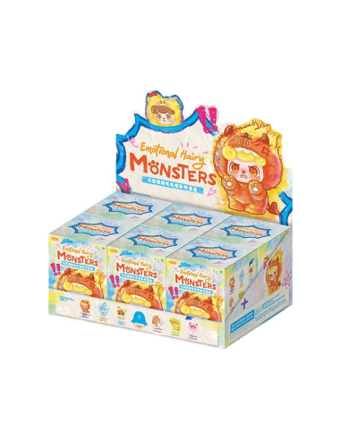 QKid: Emotional Hairy Monsters Series Blind Box Figurine 12 - 14 cm Unitaire Box