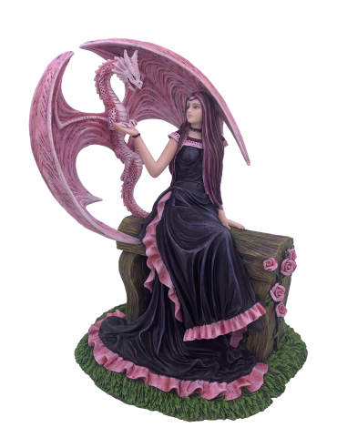 Fée grande taille Dragon et Femme 24 cm Anne Stokes