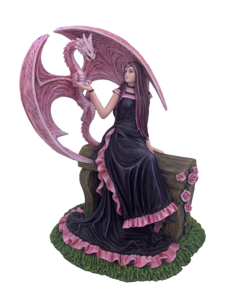 Fée grande taille Dragon et Femme 24 cm Anne Stokes