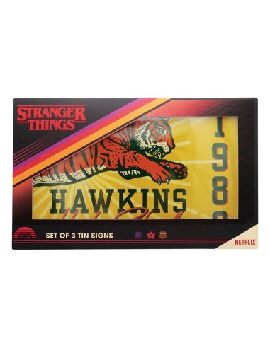 Stranger Things Set de 3 panneau métal Plaques métal Stranger Things