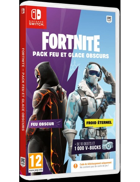 FORTNITE Pack Feu & Glace Obscurs Nintendo Switch - 1000 V-Bucks inclus !