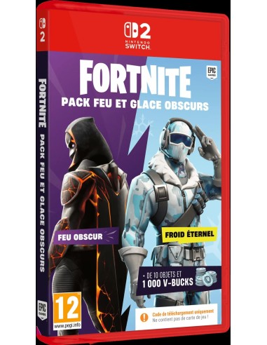 FORTNITE Pack Feu & Glace Obscurs Nintendo Switch 2- 1000 V-Bucks inclus !