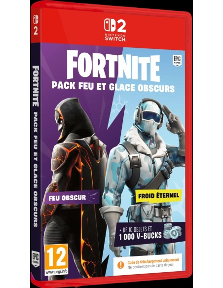 FORTNITE Pack Feu & Glace Obscurs Nintendo Switch 2- 1000 V-Bucks inclus !