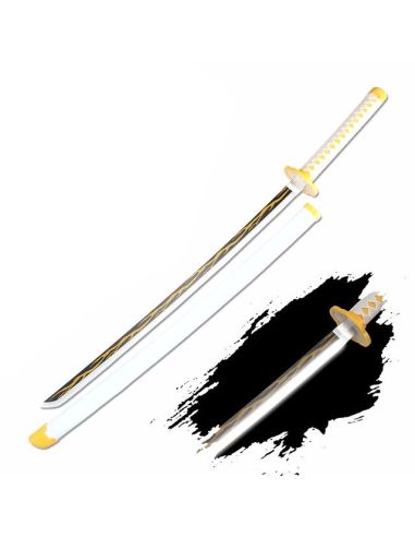 Katana LED Demon Slayer Zenitsu en bois et plastique