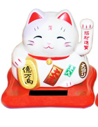 Maneki Neko solaire NT017 N4 8,8 cm
