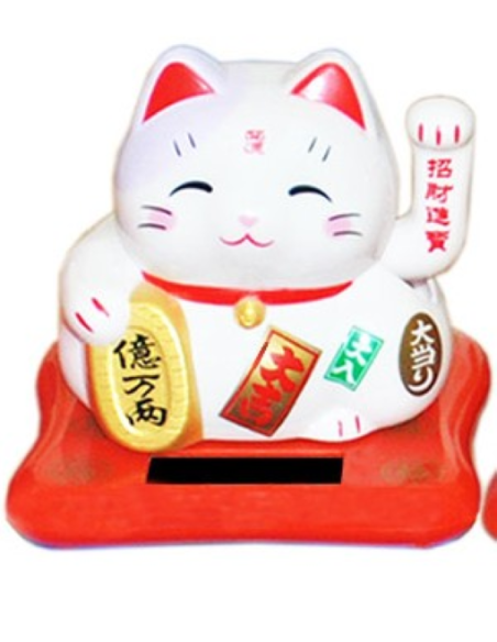 Maneki Neko solaire NT017 N4 8,8 cm