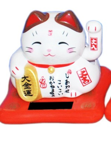 Maneki Neko solaire NT017 N5 8,8 cm
