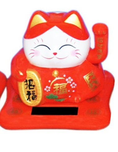 Maneki Neko solaire NT017 N6 8,8 cm