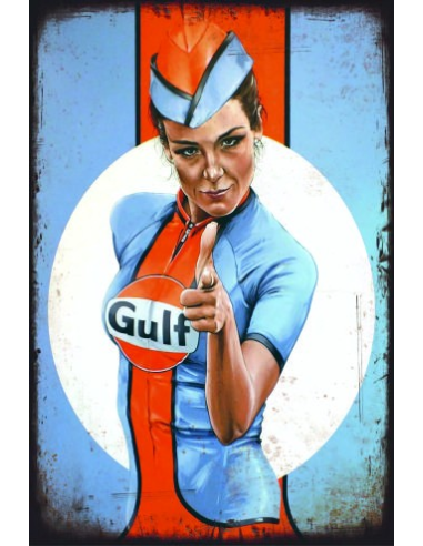 plaque Gulf femme 30 X 20 cm