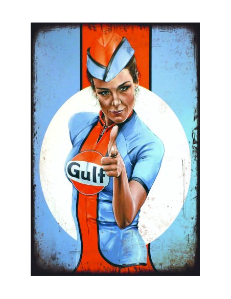 plaque Gulf femme 30 X 20 cm