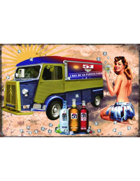 plaque métal pastis 51 30 x 20 cm