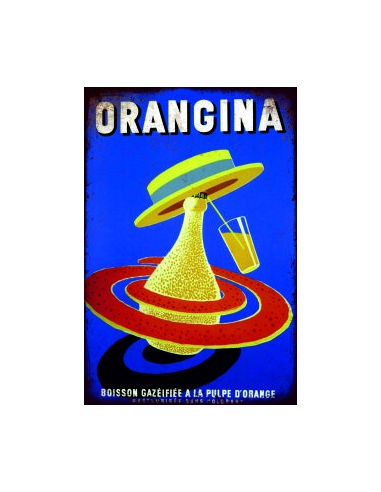 Plaque métal Orangina 30 x 20 cm