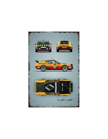 Plaque métal Alpine 30 x 20 cm