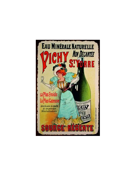 Plaque métal Vichy 30 x 20 cm
