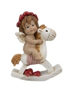 Petit Ange sur Cheval 13 cm