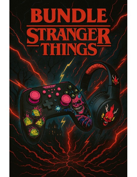 Bundle Gaming Stranger Things Manette Switch 1 et 2 + casque