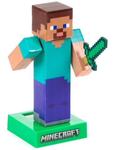 Figurine Solaire - Minecraft Steve