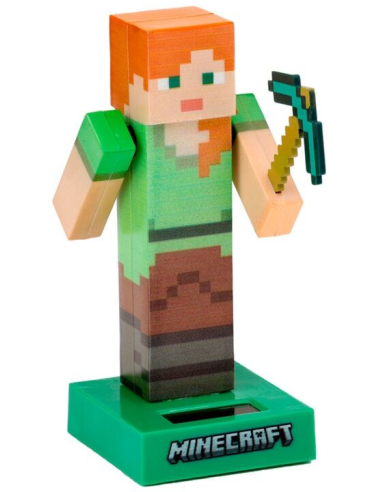 Figurine Solaire - Minecraft Alex