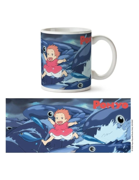 Ponyo sur la falaise mug Waves
