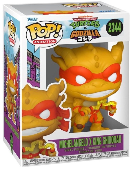 Godzilla x Turtles POP! Animation Vinyl figurine Michelangelo X Ghidorah 9 cm
