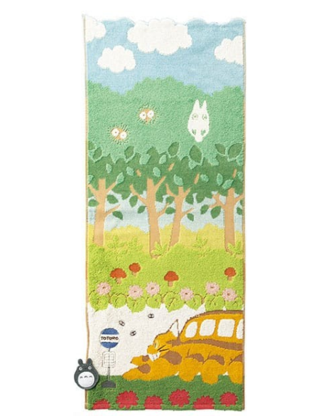 Mon voisin Totoro serviette de toilette Catbus on it's way 34 x 80 cm