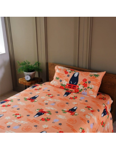 Le Voyage de Chihiro Natsu parure de lit No Face & Flowers