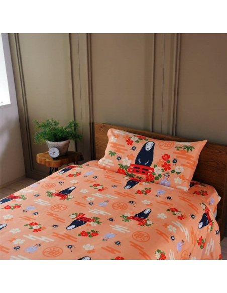 Le Voyage de Chihiro Natsu parure de lit No Face & Flowers