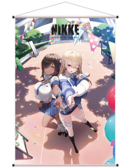 NIKKE : Déesse de la Victoire - Naga & Tia - Wall Scroll - 60x90cm
