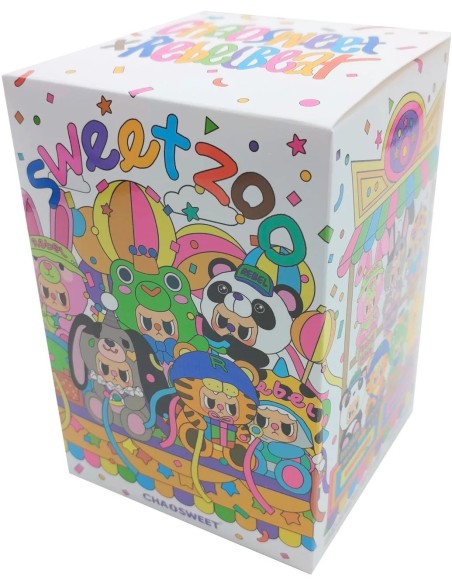 portes-clés peluches Pop Cuppo Rebel Bear Sweet Zoo Series [environ 15cm, Matière PVC, Blind Box individuelle]