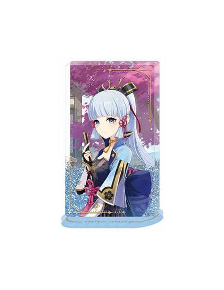 Genshin Impact - Ornement en acrylique avec effet paillettes / sable mouvant - Kamisato Ayaka - 110x65mm