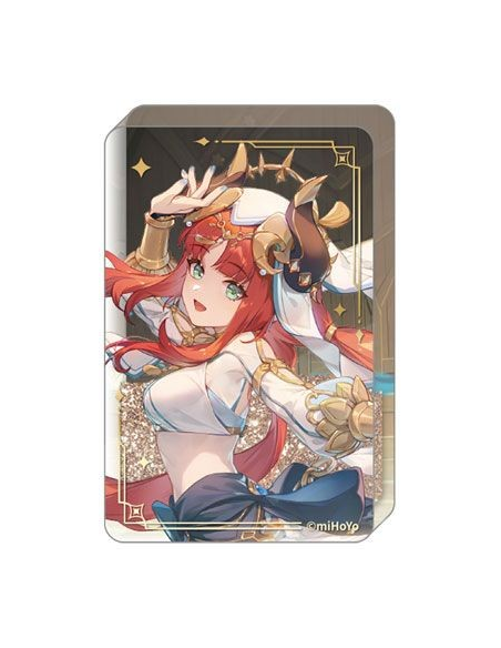 Genshin Impact - Ornement en acrylique avec effet paillettes / sable mouvant - Nilou - 55x85mm