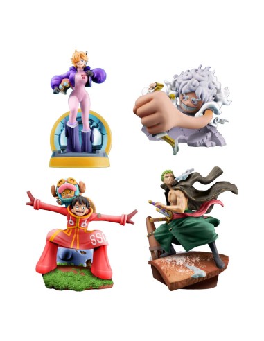 One Piece Petitrama set figurines PVC Logbox Re Birth Egghead Set 9 cm