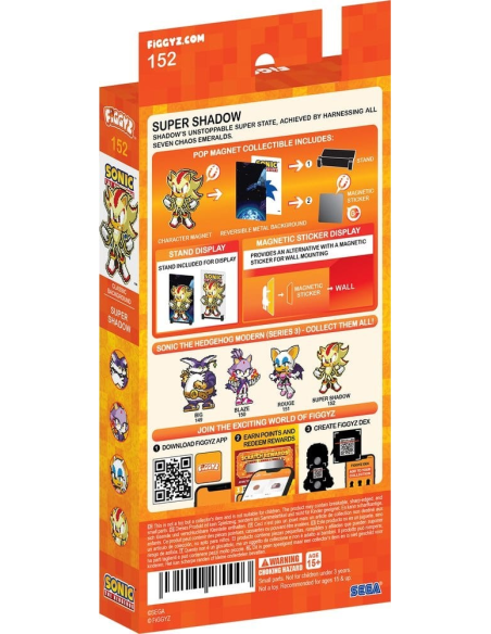 Sonic the Hedgehog (Modern) magnet à collectionner FiGGYZ Super Shadow 11 cm