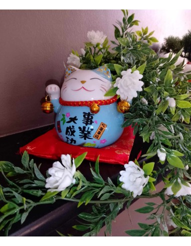 Maneki Neko bleu