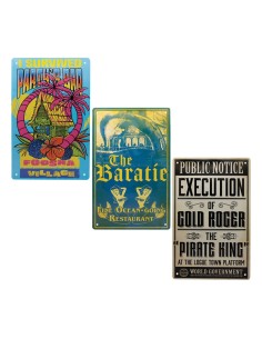 One Piece Set de 3 panneau métal