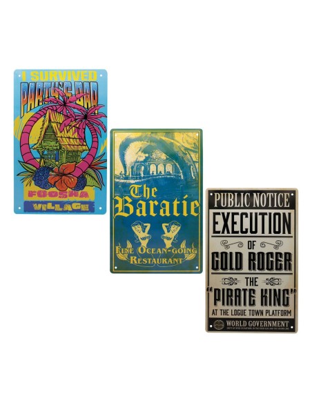 One Piece Set de 3 panneau métal