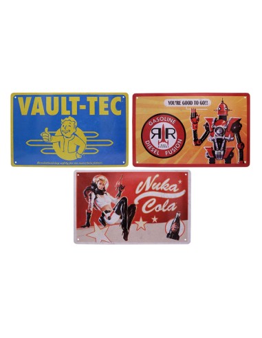 Fallout Set de 3 panneau métal Brands