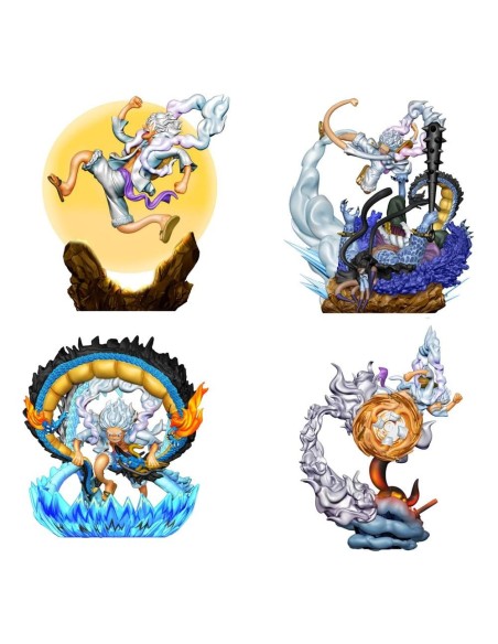 One Piece Petitrama statuette PVC Logbox Re Birth Gear Fifth Special Set 9 cm