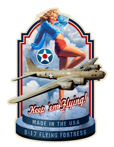 Plaque aero-Pin-UP 42X58 cm