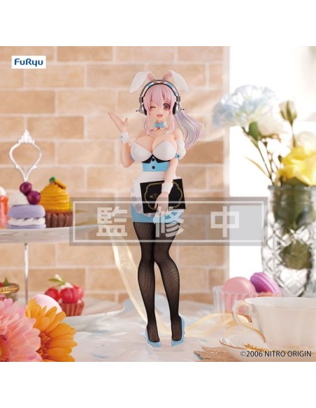 Super Sonico statuette PVC BiCute Bunnies Waitress Light Blue Color Ver. 28 cm