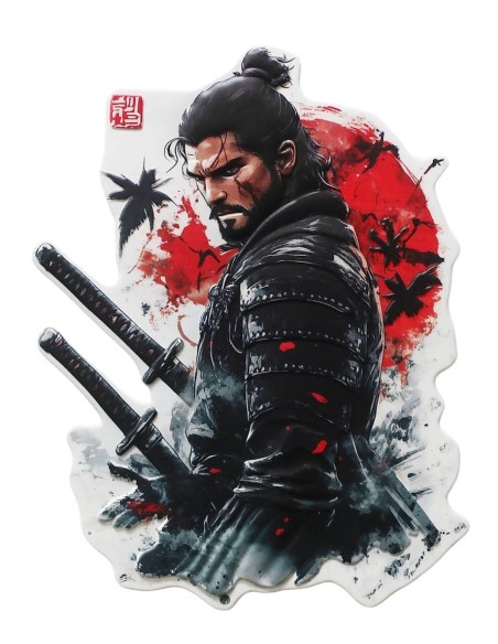 Plaque décorative en relief Samurai 38 X 48 cm