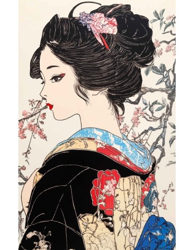 Plaque décorative 20 X 30 cm Geisha