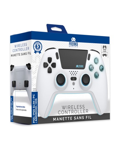 Manette Bluetooth pour PS5 LED - Blanche
