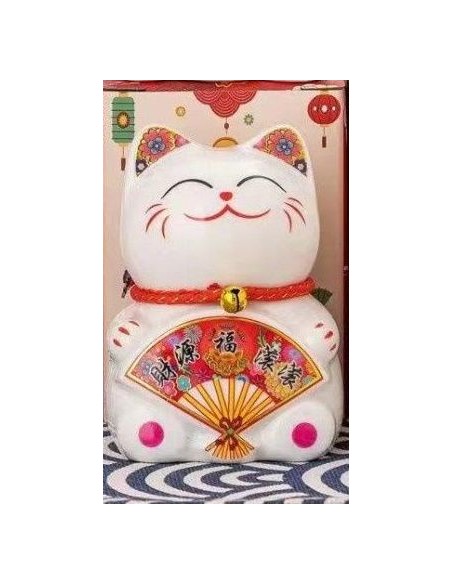 Tirelire Maneki Neko 12,5 cm Eventail