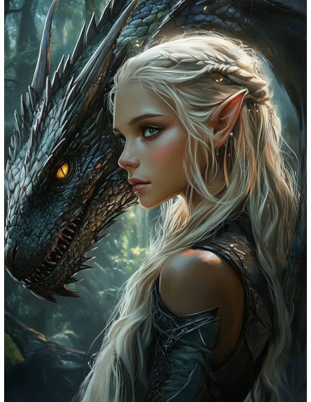 Plaque en relief Féerie et fantastique 40,5 X 28 cm