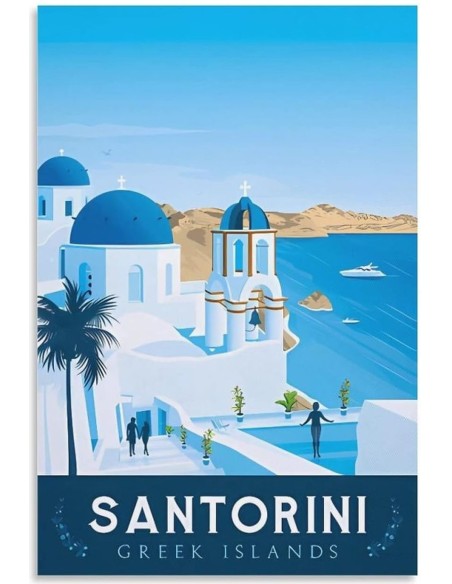Plaque décorative Santorini 20 X 30 cm